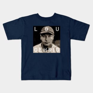 Lou Gehrig Yankees 3 by Buck Tee Kids T-Shirt
